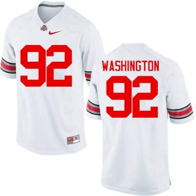 NCAA Ohio State Buckeyes Men's #92 Adolphus Washington White Nike Football College Jersey HVZ7145FV